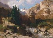 Alexandre Calame Calame oil painting on canvas